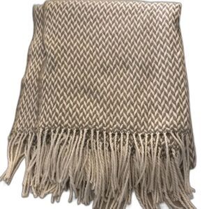 West Elm fringed throw blanket